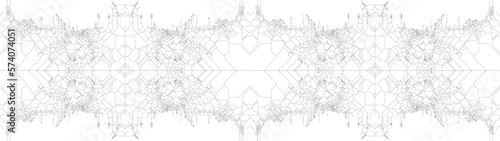 Abstrakter gespiegelter Hintergrund - surreale und komplexe Vektor-Linien-Muster