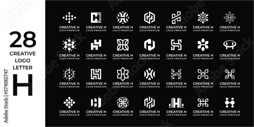 Creative logo design bundle letter H.