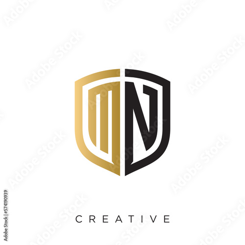 mn shield logo design vector icon