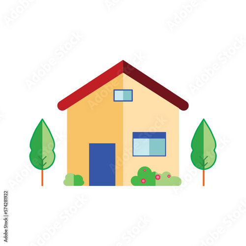 House cartoon icon vector design illustration