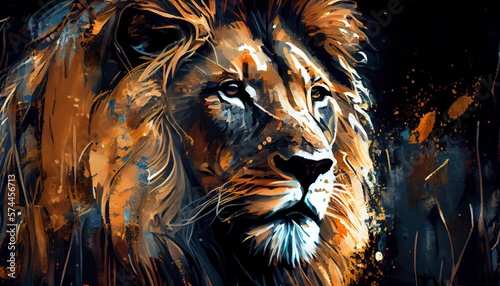 A portrait och a lion, Generative AI