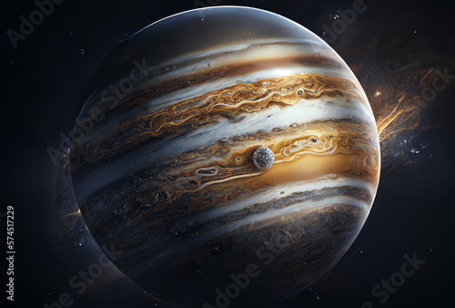 portrait of the planet Jupiter, generative ai
