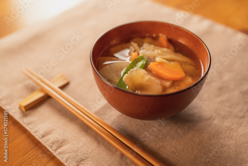 Japanese meal-miso soup 