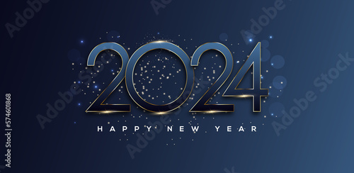 Happy New Year 2024 Greeting Card