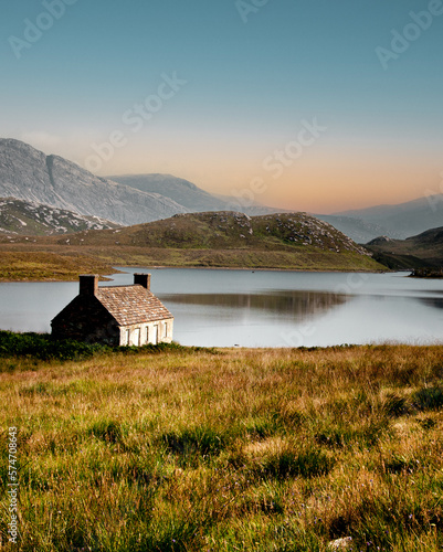 The serenity of Loch Stack in the Scottish Highlands