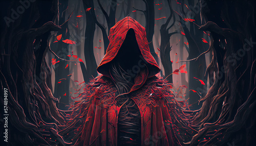 A Enchanting Presence in the Woods, Cloaked in Hoodie