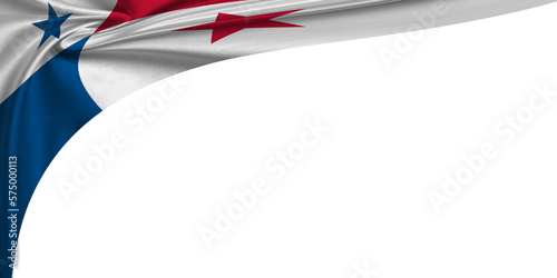 White background with flag of Panama. 3d illustration