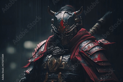 samurai in armor, generative ai