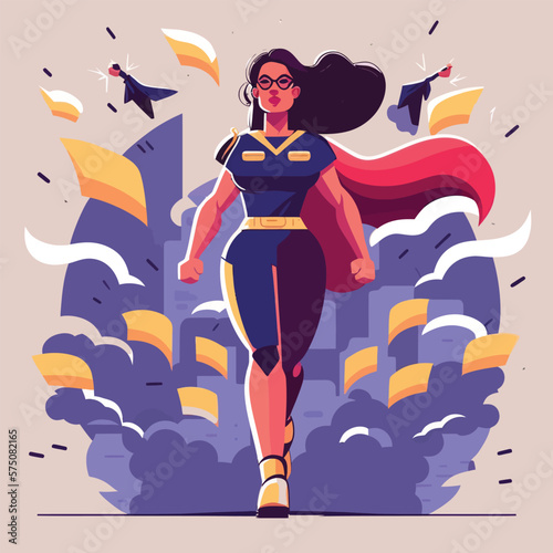 Superwomen vector illustration for poster, banner, t shirt design etc. International women's day. Women Empowerment.