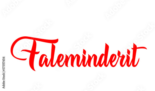 faleminderit - thank you written in Albanian - red color - image, poster, placard, banner, postcard, ticket. png , 