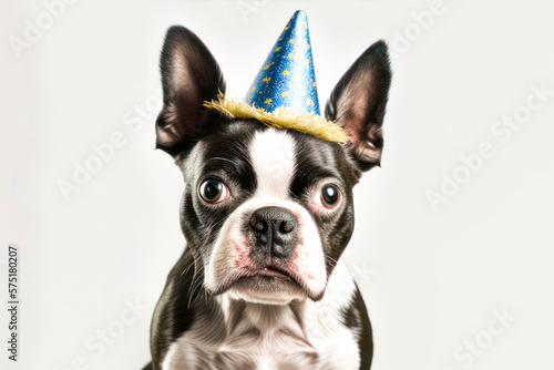A Cute Dog in a Party Hat , Nursery Animal , Nursery Wall Art , Kids Room , Digital Download, Printable Wall Art, Nursery Print