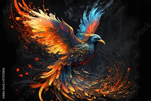 phoenix bird created using AI Generative Technology