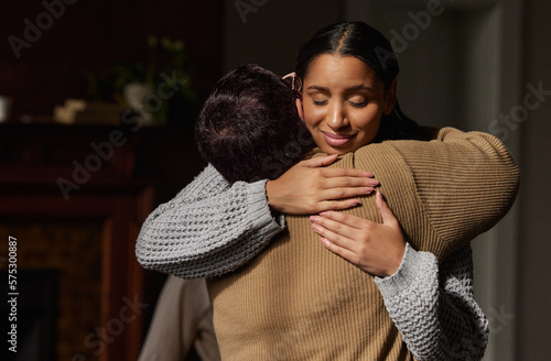 Gratitude, support group hug and woman counseling for drug abuse and mental health problem. Empathy, psychology workshop and therapy session together in a circle for team building with care and help