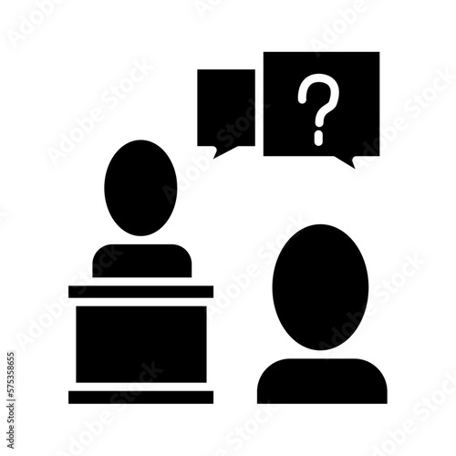 Solid QUESTION AND AANSWER design vector icon