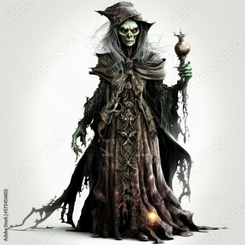 Stunning Female Fantasy Character - Wizard, Sorceress, or Zombie Banshee, generative ai