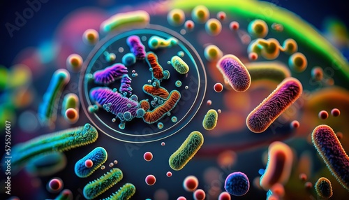 Generative AI of Bacteria and Gram-negative rod-shaped bacteria which cause cholera, an infection of the small intestine that is transmitted to humans via contaminated food