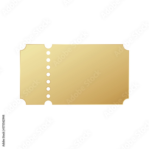 Gold coupon sticker. Gradient promotional voucher for business