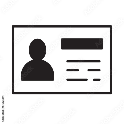 Solid Line ID CARD design vector icon