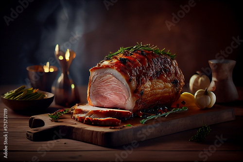 Traditional Roast Pork.generative ai