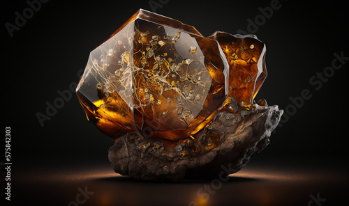 rare mineral stone created with generative AI tools