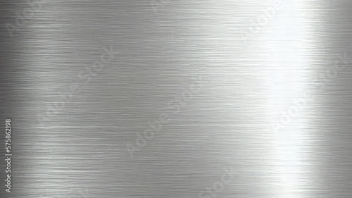 Digital Illustration of Metallic Brilliance: Polished Sheet Metal Background, Brushed, Seamless, Texture
