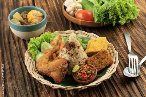 Nasi Tutug Oncom, Traditional Sundanese Meal Rice