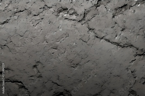 Black white stone texture. Rock surface. Closeup. Like a old rough concrete wall. Dark gray grunge background with space for design. Template. Backdrop. Wide banner. Panoramic. Generative AI