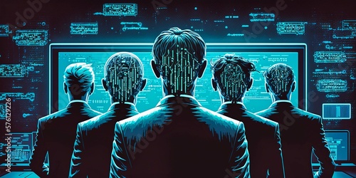 a group of cyber criminals exploits the resources of artificial intelligence. created with generative artificial intelligence