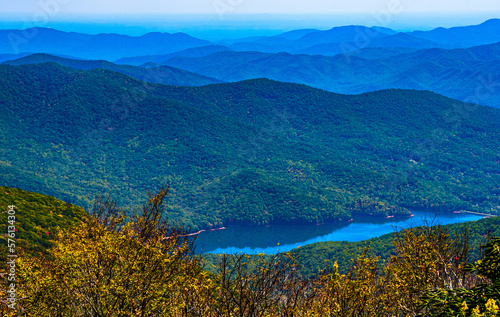 North Fork Reservoir from Craggy Gardens on the Blue Ridge Parkway NC