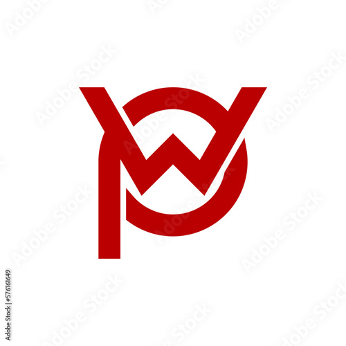 logo design icon pw unique