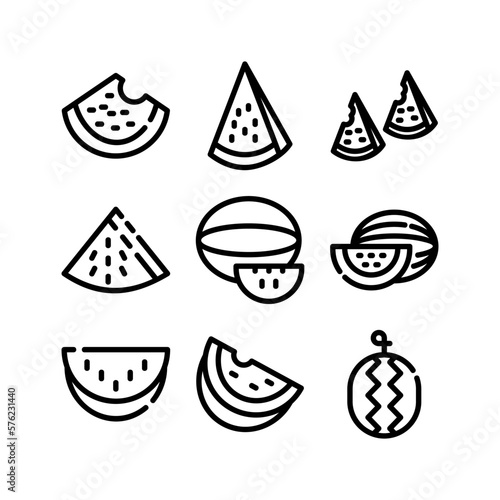 watermelon icon or logo isolated sign symbol vector illustration - high quality black style vector icons 