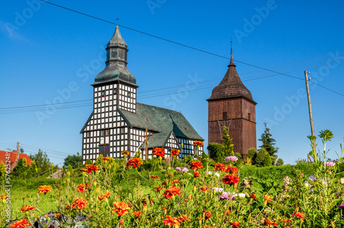 Half-timbered Church of St. Trinity in Wielki Buczek, Greater Poland Voivodeship, Poland