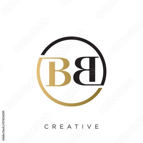bb logo design vector icon luxury