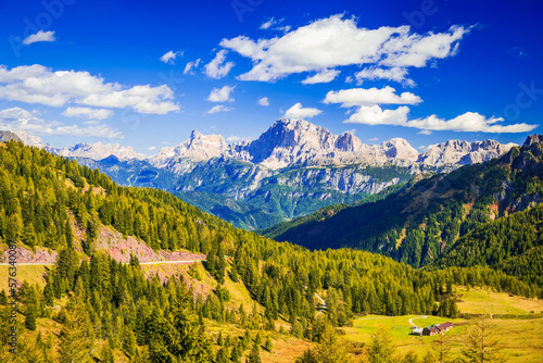 Dolomites, Italy. Beautiful sunny landscape, Monte Civetta, Sudtirol