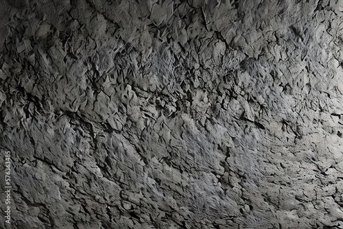 Black white stone texture. Rock surface. Closeup. Like a old rough concrete wall. Dark gray grunge background with space for design. Template. Backdrop. Wide banner. Panoramic. Generative AI