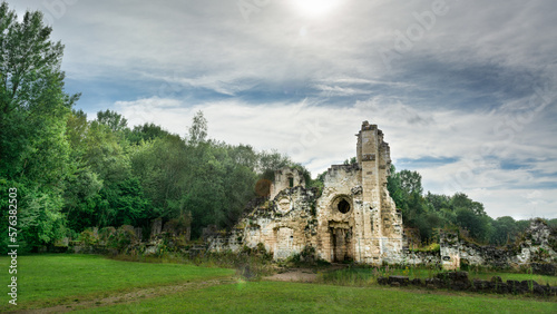 Ruines de l'ancienne abbaye de Vauclair - France