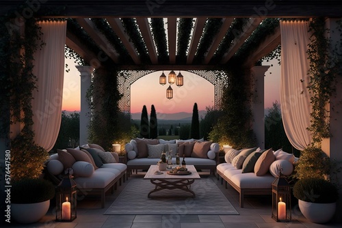 Contemporary Terrace in Classic Moroccan Style 