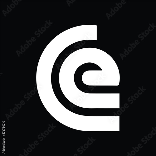 CE CE Logo Design, Creative Minimal Letter CE CE Monogram
