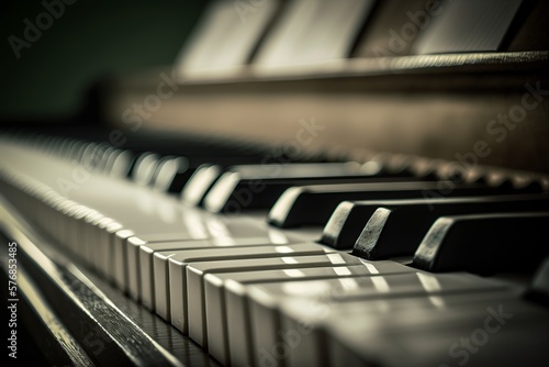 image, of a piano keyboard, generative ai