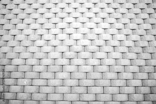 Bricks background. Wall texture with holes between briks