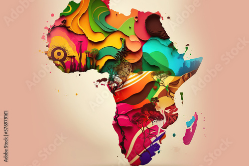 Celebrating and honoring African culture and traditions. Generative AI illustration.