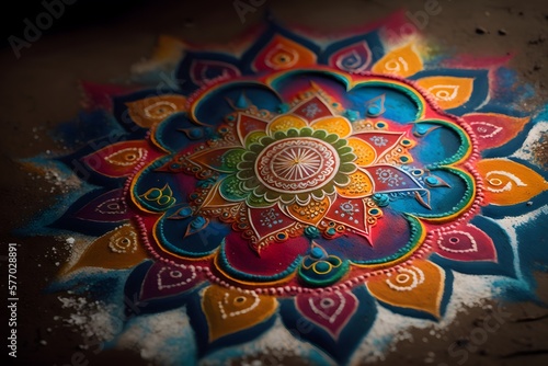 rangoli created using AI Generative Technology