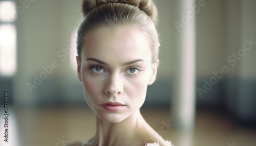 portrait of a ballerina woman AI generative