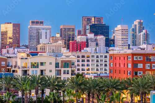 San Diego, California, USA downtown city skyline.