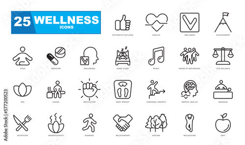 Wellnes icons collection.
