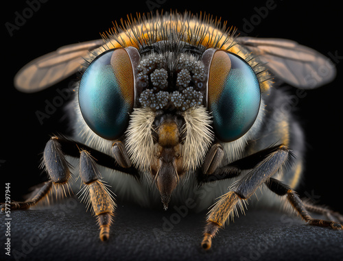Macro Photography of a Botfly - Get up Close and Personal Created with Generative AI
