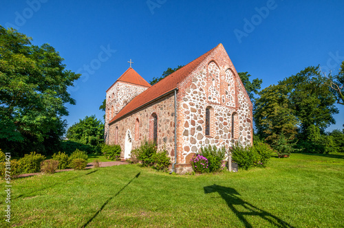 Church of St. Krzysztof in Steklno, West Pomeranian Voivodeship, Poland