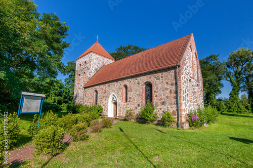 Church of St. Krzysztof in Steklno, West Pomeranian Voivodeship, Poland