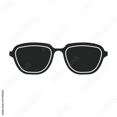 Sunglass vector icon. Black vector icon isolated on white background sunglass.