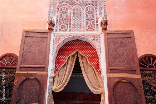 Beautiful wooden moroccan style door.